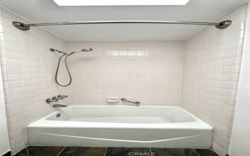 Primary soaking tub/shower combo