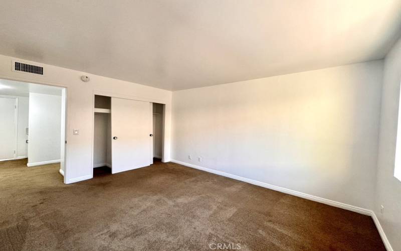 One of the large guest bedrooms, with plenty of closet space.