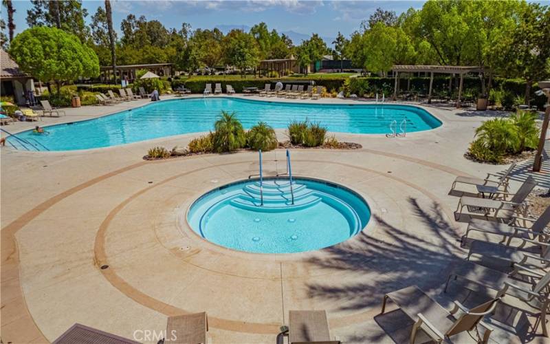 Pool and jacuzzi inside the Four Seeasons community.