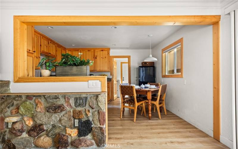 Step into the kitchen that provides plenty of cabinetry...