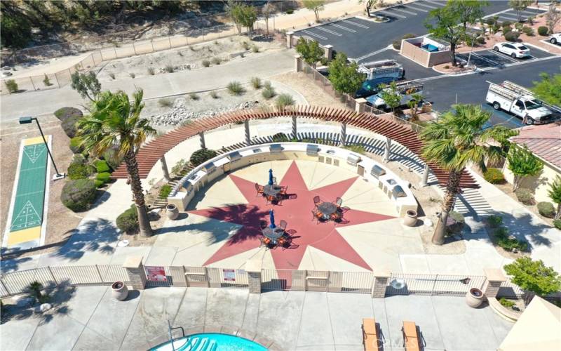 Aerial view of Community BBQ Area