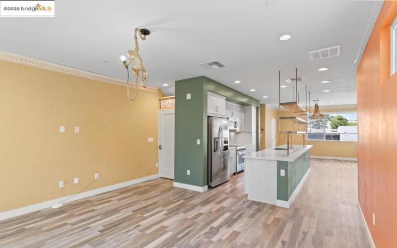 View of kitchen from family room