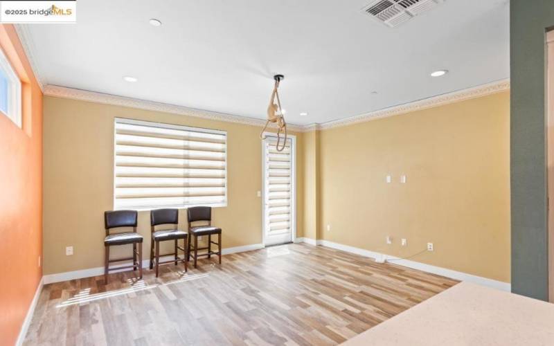 Family room and door to balcony, 2nd fl