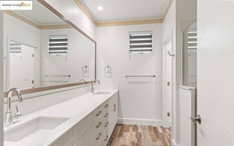 Primary bathroom, his and hers sink