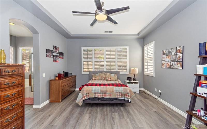 Large Primary enSuite with plantation Shutters