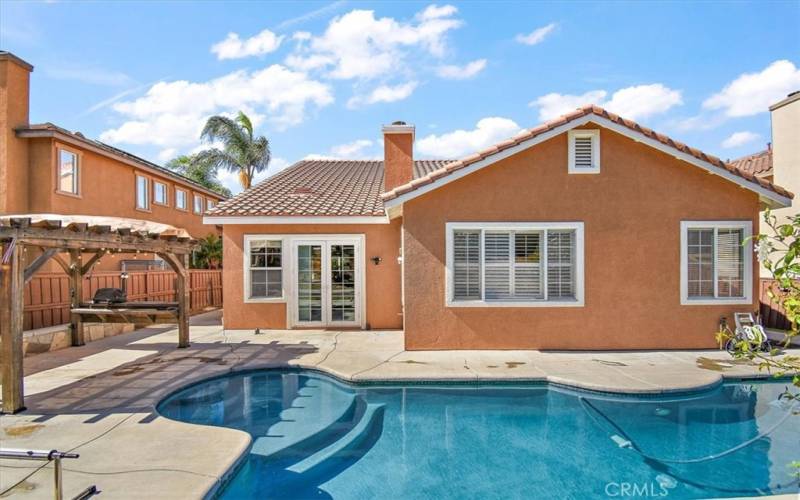 Saltwater Pool with covered patio