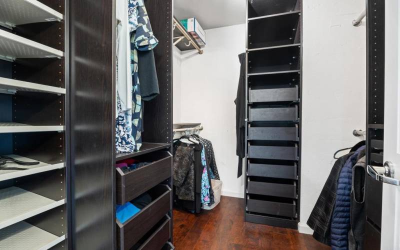 There are two additional storage closets in addition to the walk-in