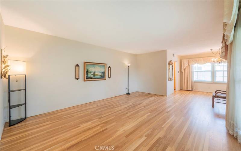 Original white oak hardwood flooring.