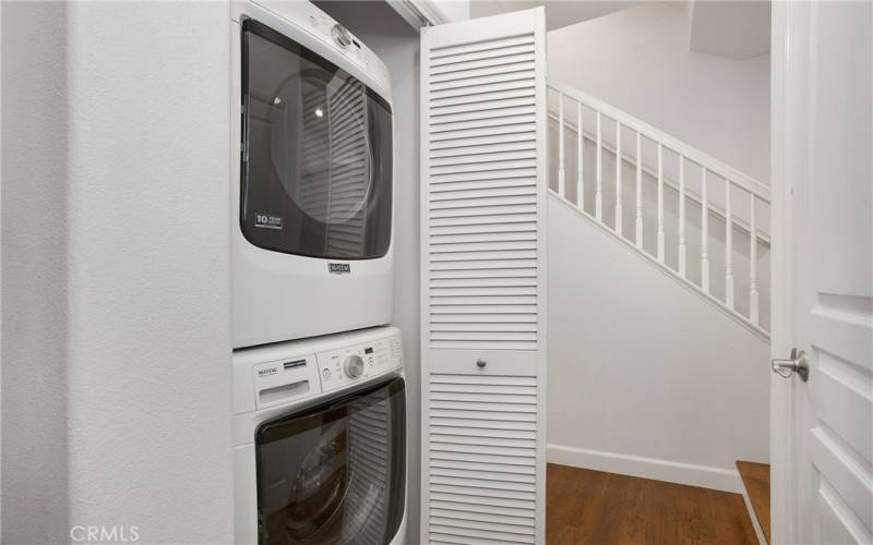 Inside laundry located on entry level.