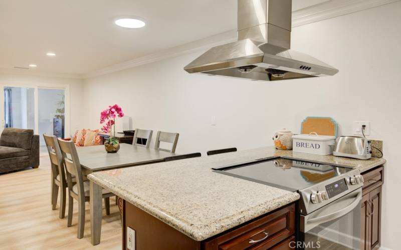 Another view of the kitchen looking towards the dining area.