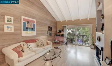 Wow, Look at the vaulted ceilings, and the redwood paneled accent wall.