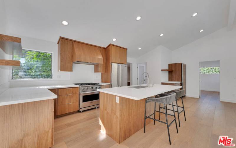 Custom walnut cabinetry