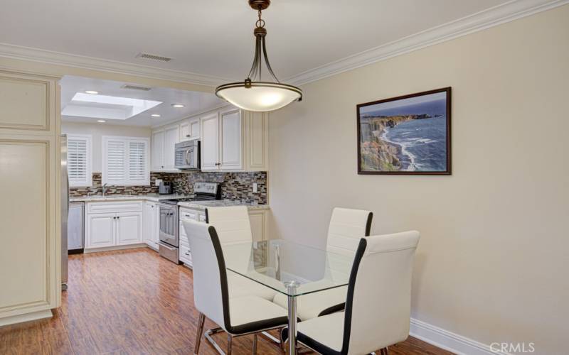 Looking toward the kitchen from the dining room.