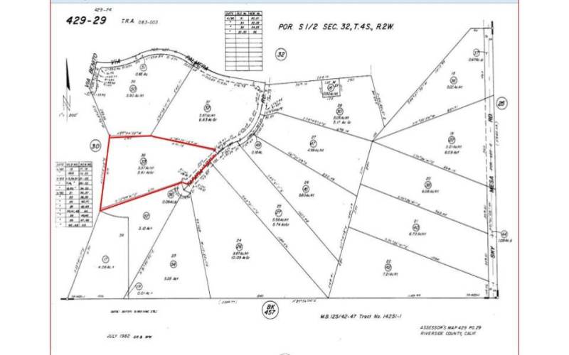 Subject property 5.61 acres; Lot#38
