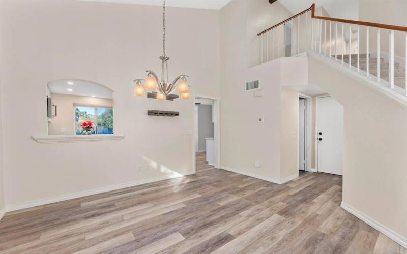 Dining room, complete with a convenient pass-thru to the kitchen.