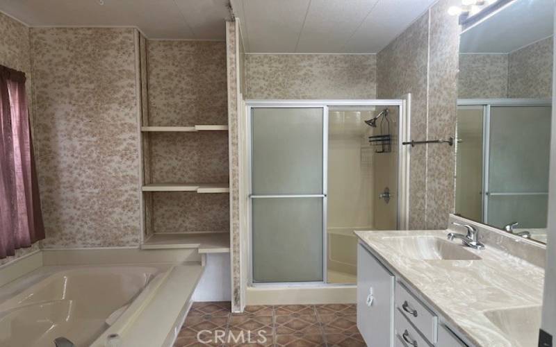 Double Sinks, Walk-in Shower and Soaking Tub in Primary Bath