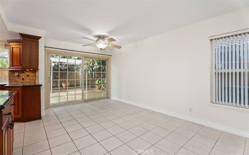 Secluded second living room with backyard access