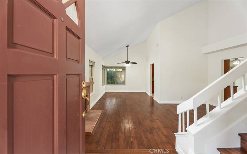 Two story ceiling Living and Dining