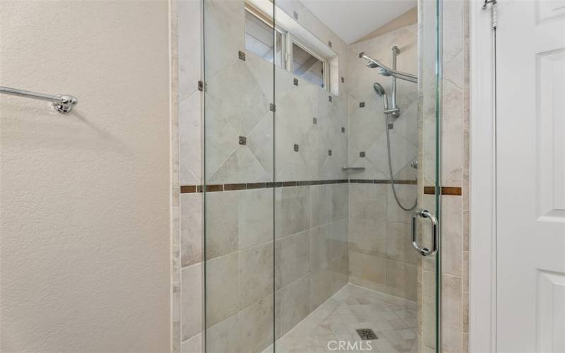 Main ensuite bath with walk-in shower