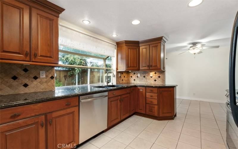 Kitchen has Stainless steel appliances