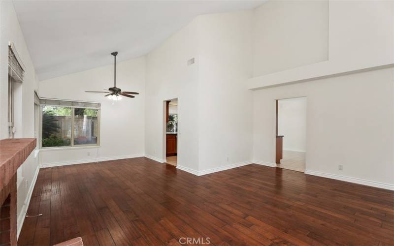 Two story ceiling Living and Dining