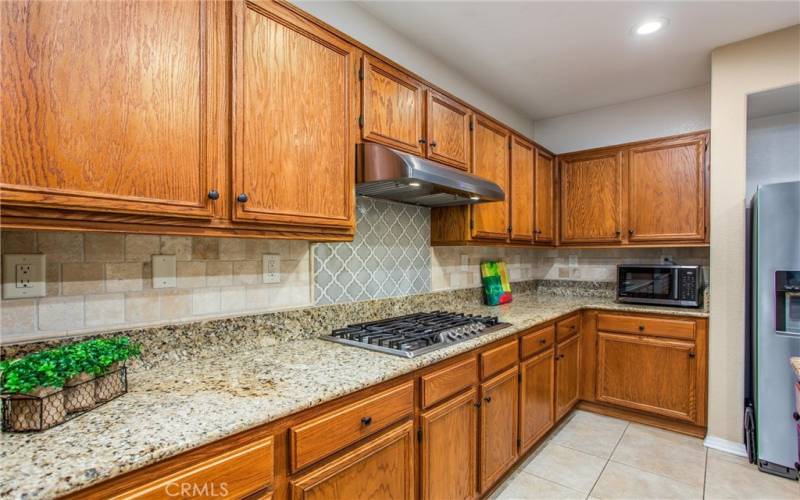 Generous granite counter tops