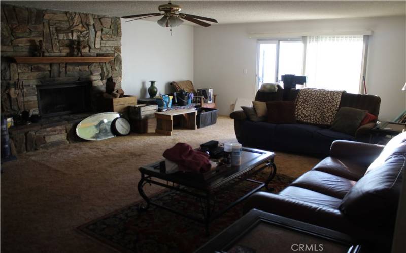 Family room view from kitchen doorway.