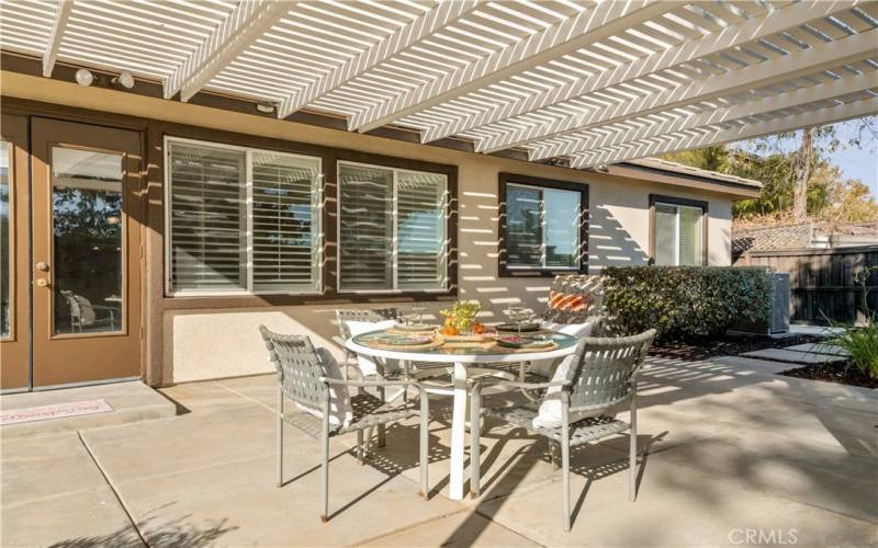 Spacious covered patio