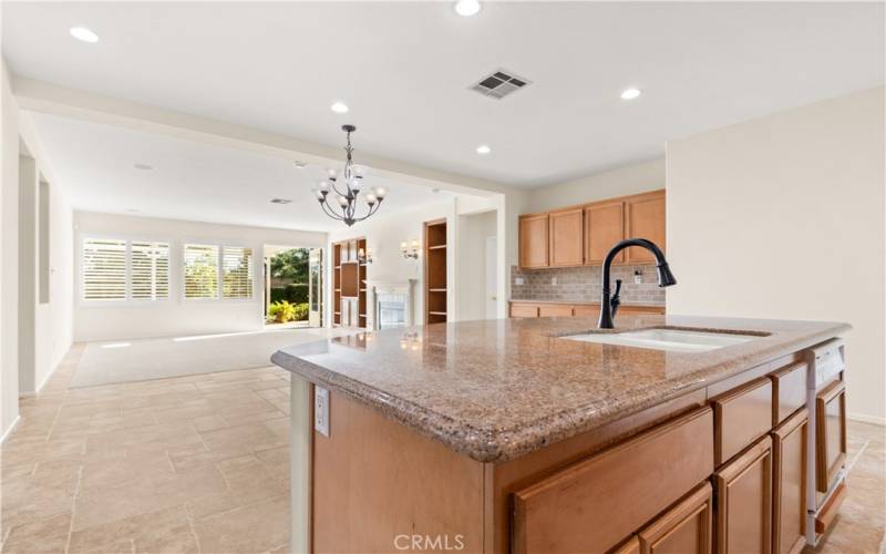 Kitchen open to family room