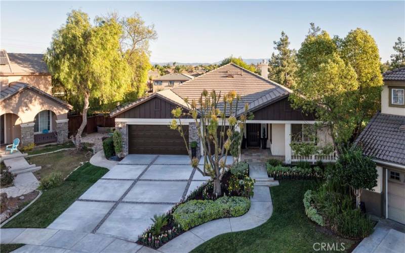 New custom driveway, refreshed landscaping