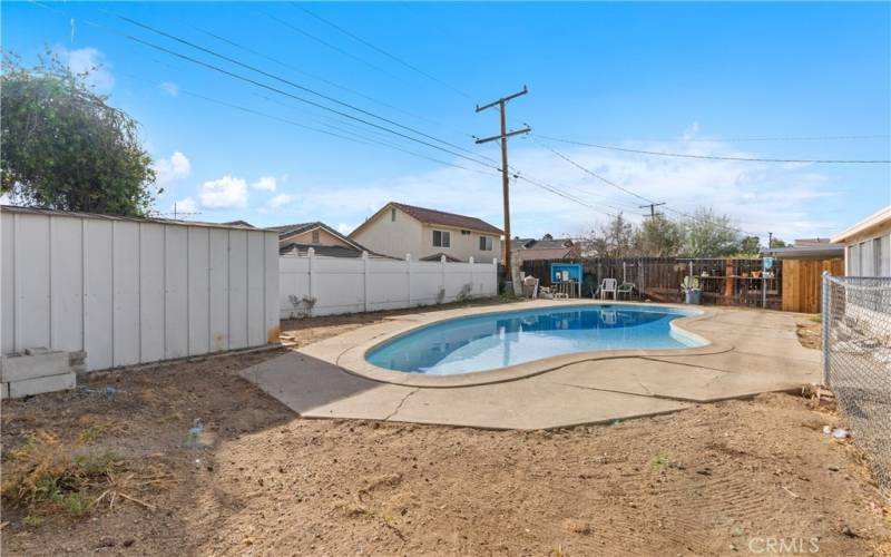 Pool with hardscaping