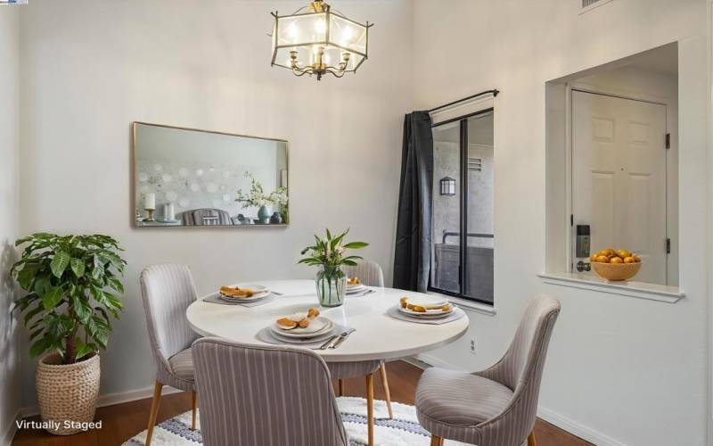 Virtually Staged Dining Area