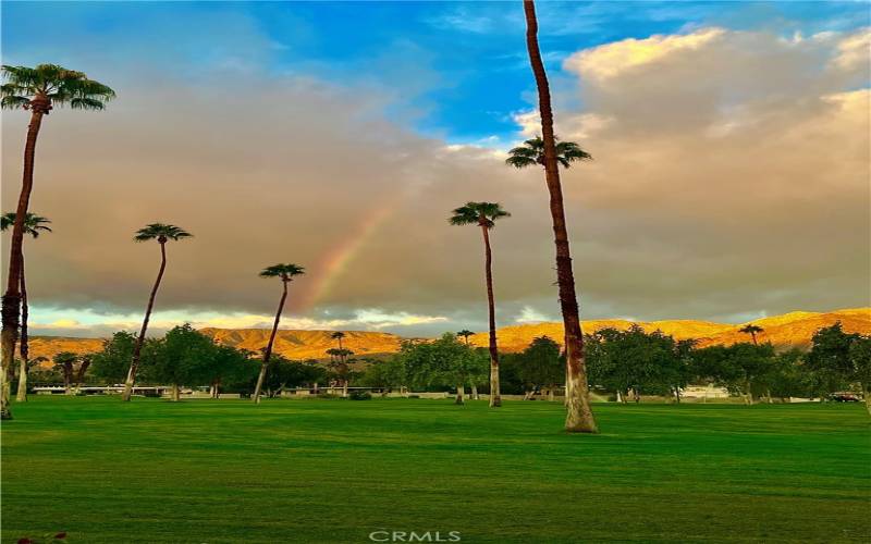 Rainbow view from rear of property