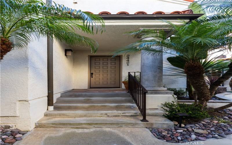 Front door access to courtyard