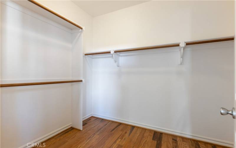 Large walk in closet in primary bedroom