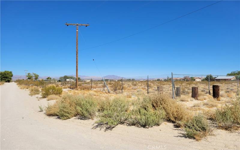 Power pole on Dusty Lane.