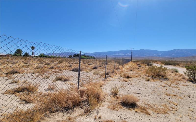 View of the lot looking south.