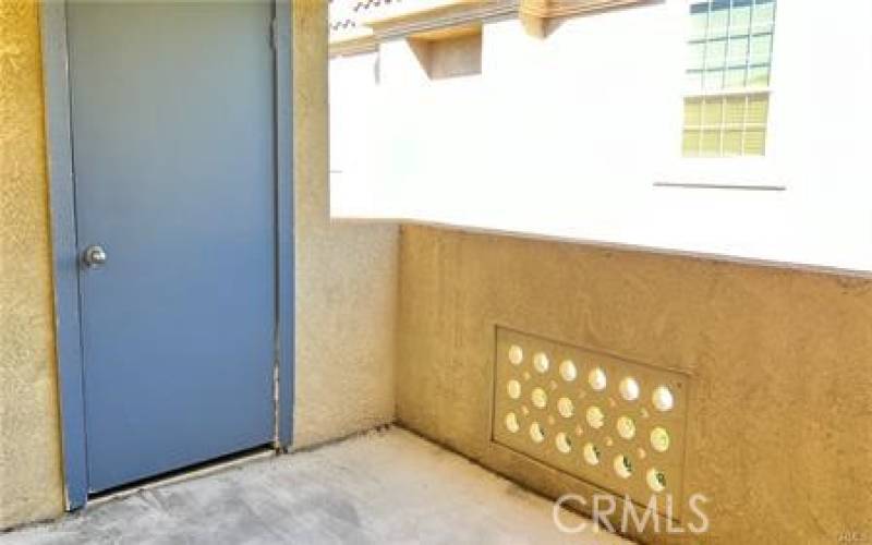 Patio and Storage Closet