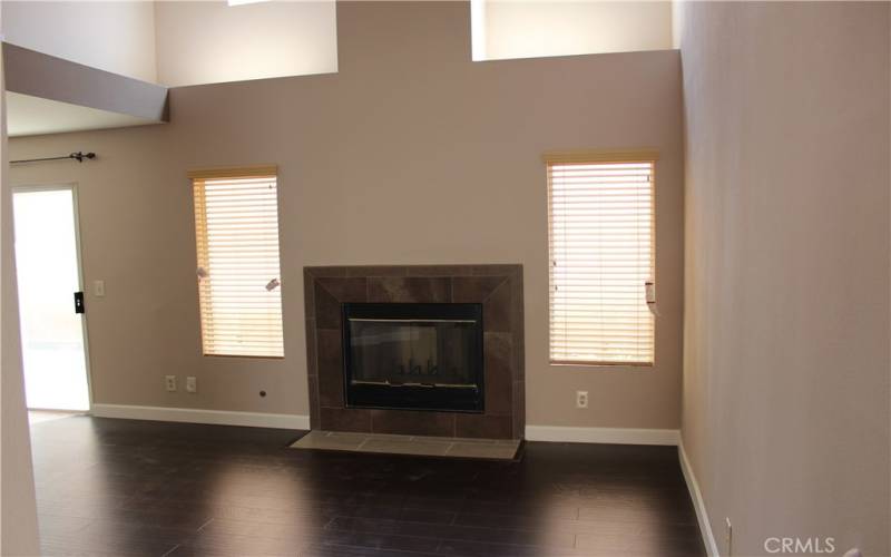 Living room with fireplace