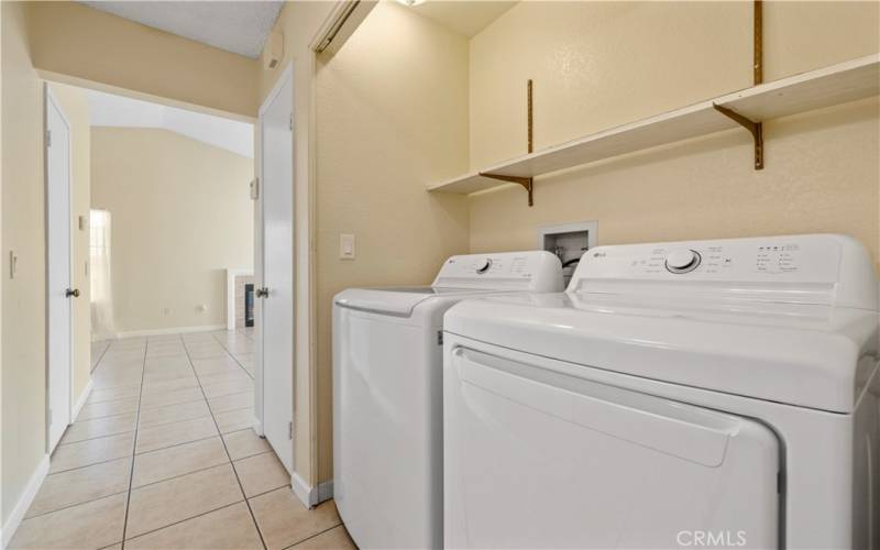 Laundry area in hallway