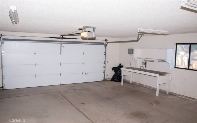 Fully finished garage with storage