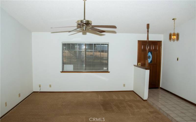 Front entry and family room.