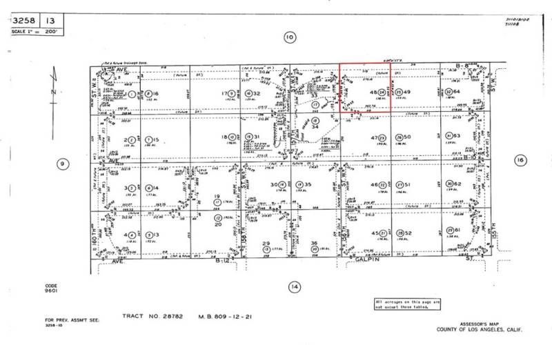 15500 West Avenue B-8 Asessor's Map