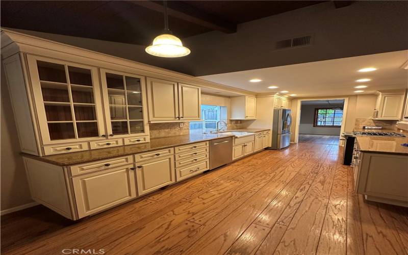 Spacious kitchen facing the formal dining area