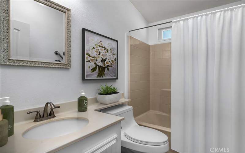 Second bathroom-virtually staged