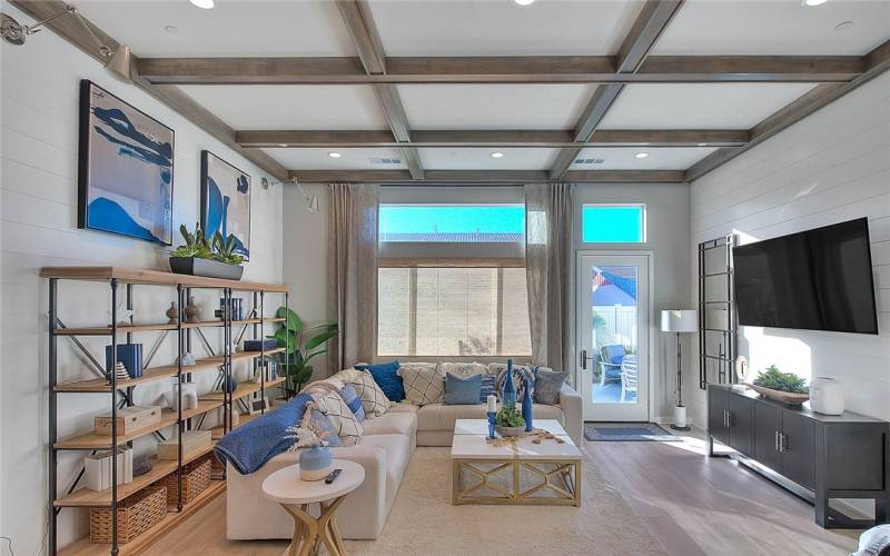 Living room w/HIGH Ceilings!