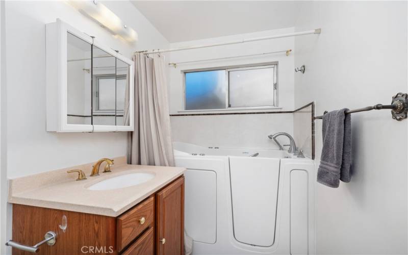 Hallway Second Bathroom with Walk-In Tub