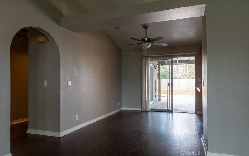 Dining Area and entrance to hallway & bathrooms/bedrooms