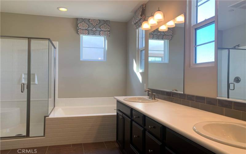 Primary en suite Bath w/ dual sinks