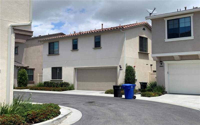 Garage entry is at the back of the property